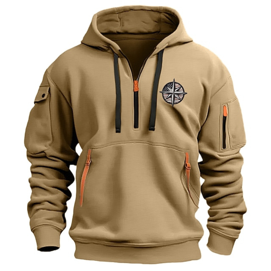 Sudadera Con Media Cremallera Para Hombre | Con Capucha · SeemSeem