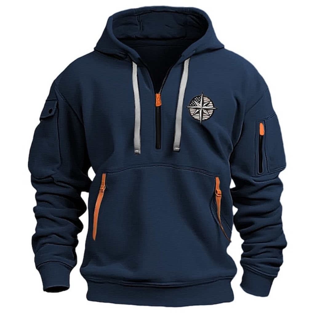 Sudadera Con Media Cremallera Para Hombre | Con Capucha · SeemSeem