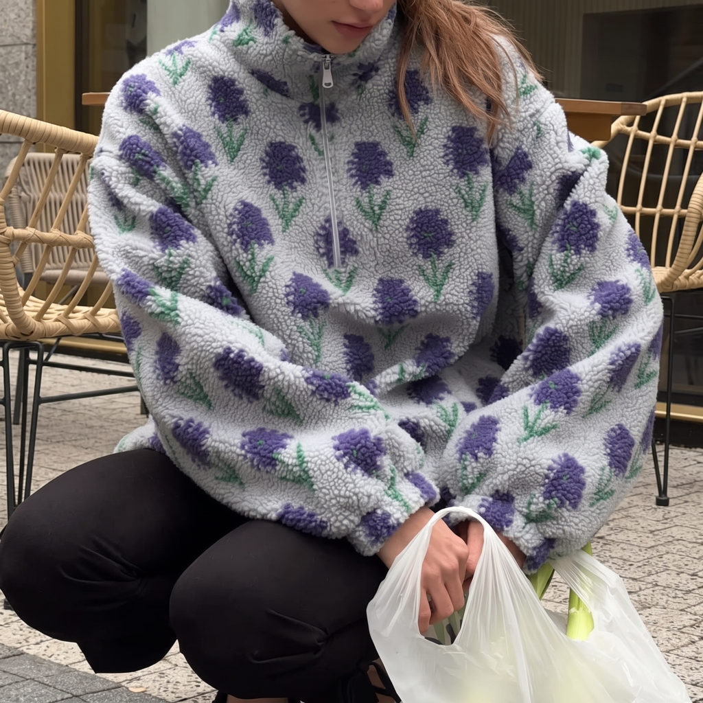 Sudadera Media Cremallera Para Mujer | Borreguito · SeemSeem