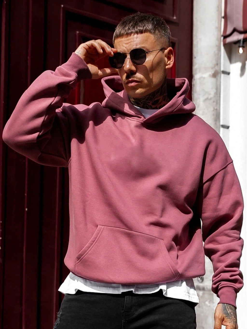 Sudadera Oversized Con Capucha Para Hombre | Bolsillo Canguro · SeemSeem