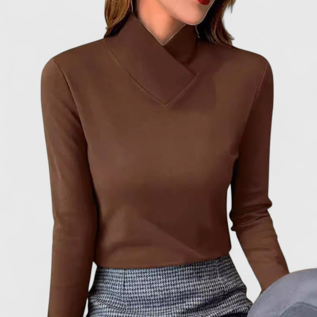 Top De Cuello Alto Para Mujer | Manga Larga · SeemSeem