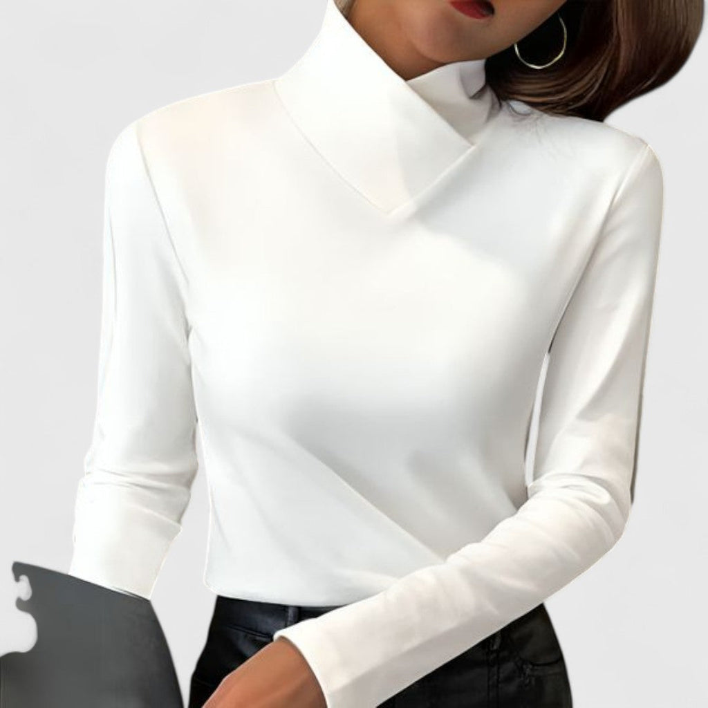Top De Cuello Alto Para Mujer | Manga Larga · SeemSeem