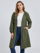 Damen-Trenchcoat mit Kapuze | Verstellbare Taille