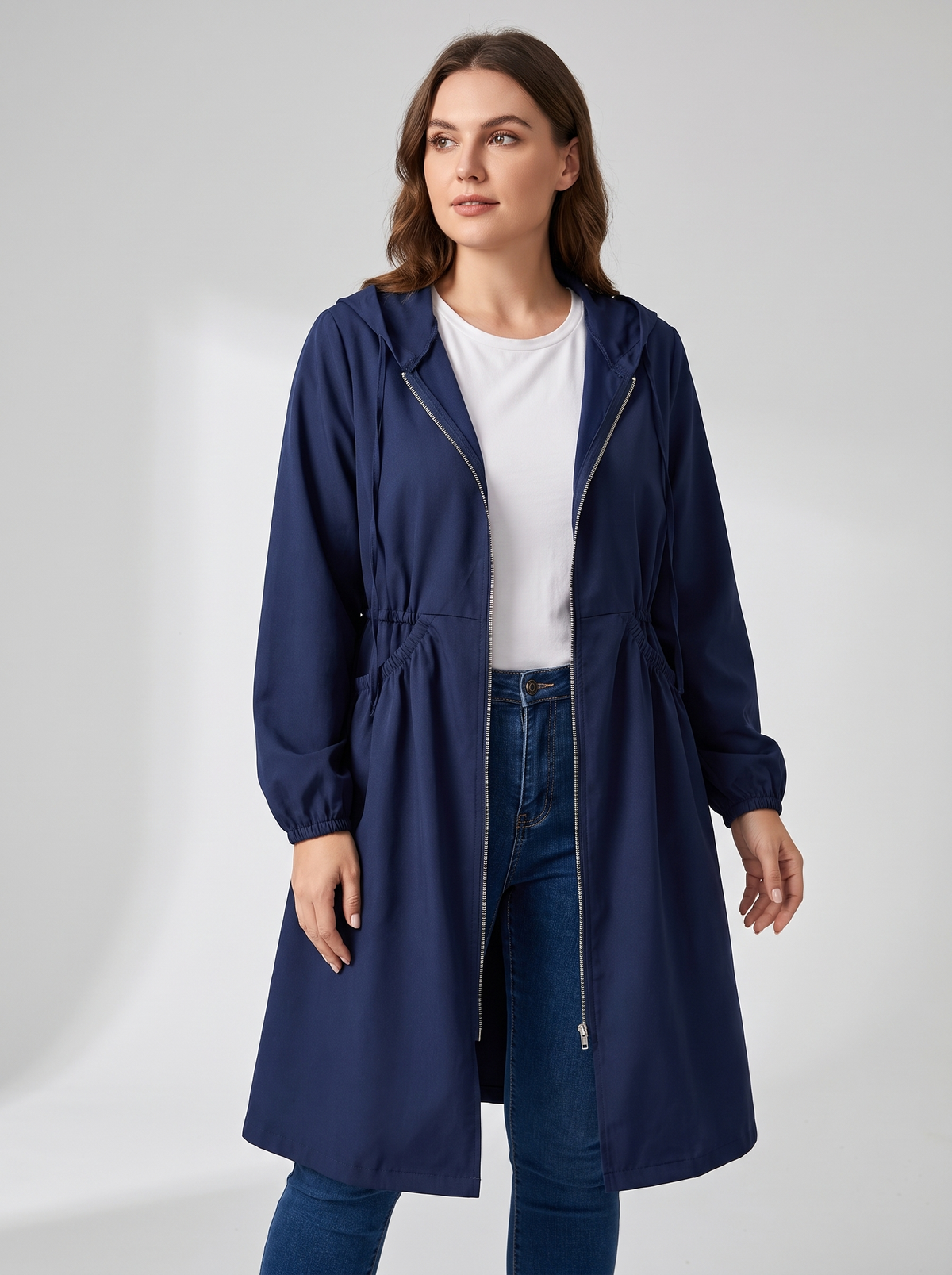 Trench Con Capucha Para Mujer | Cintura Ajustable · SeemSeem