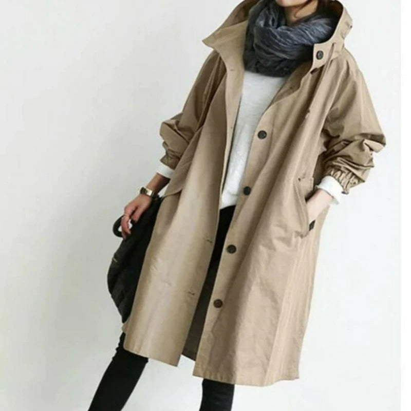 Trench Oversized Para Mujer | Con Capucha · SeemSeem