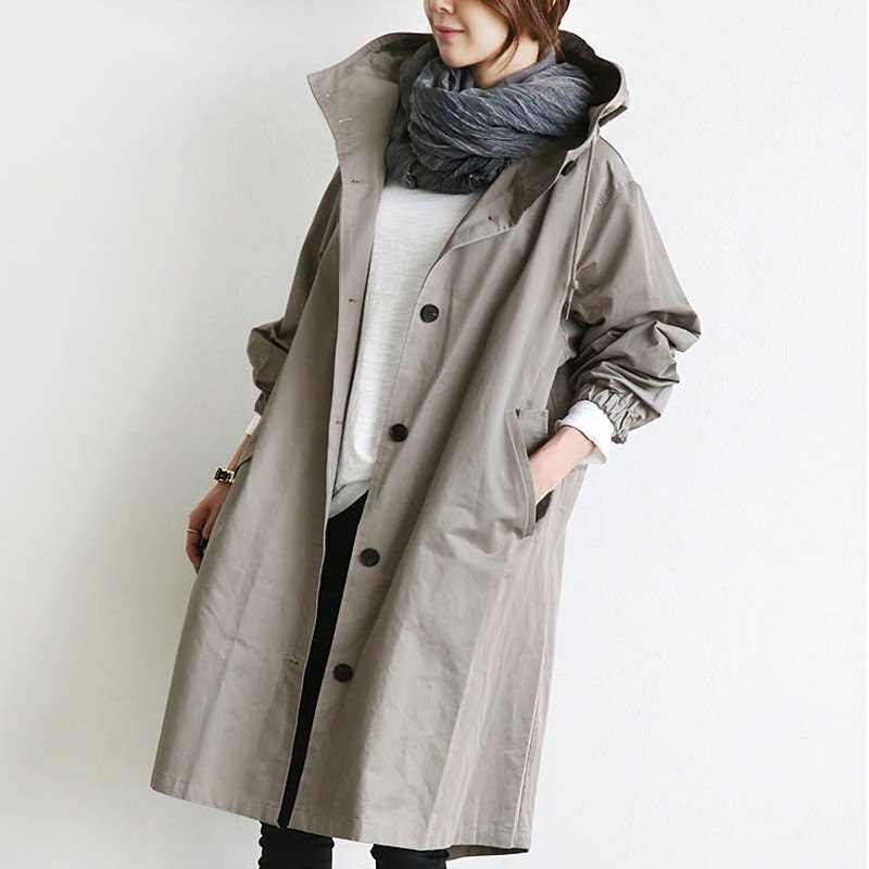 Trench Oversized Para Mujer | Con Capucha · SeemSeem