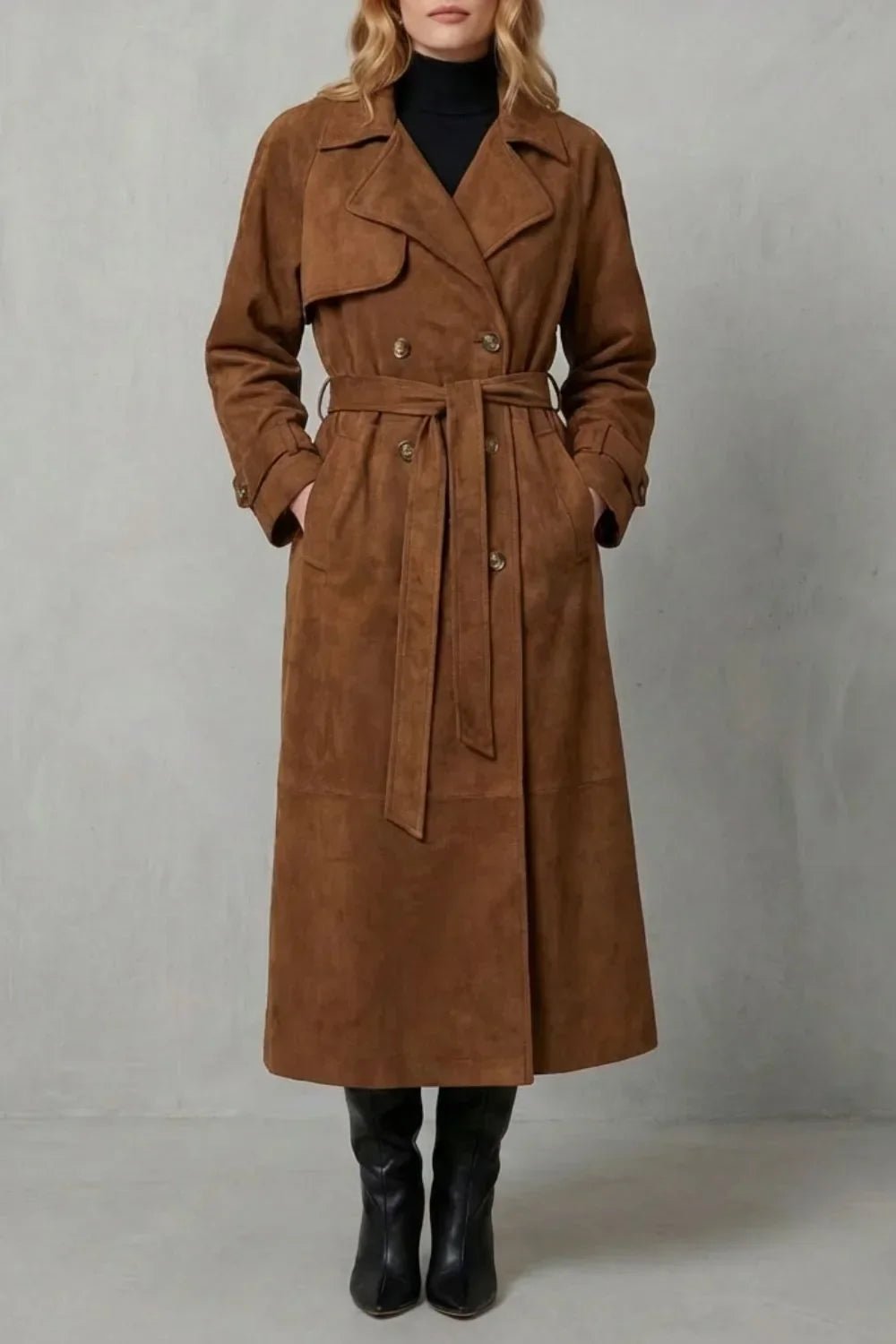 Trench Para Mujer | Ante Con Cinturón · SeemSeem