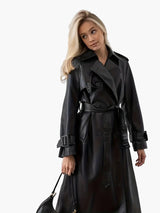 Damestrenchcoat | Synthetisch leer