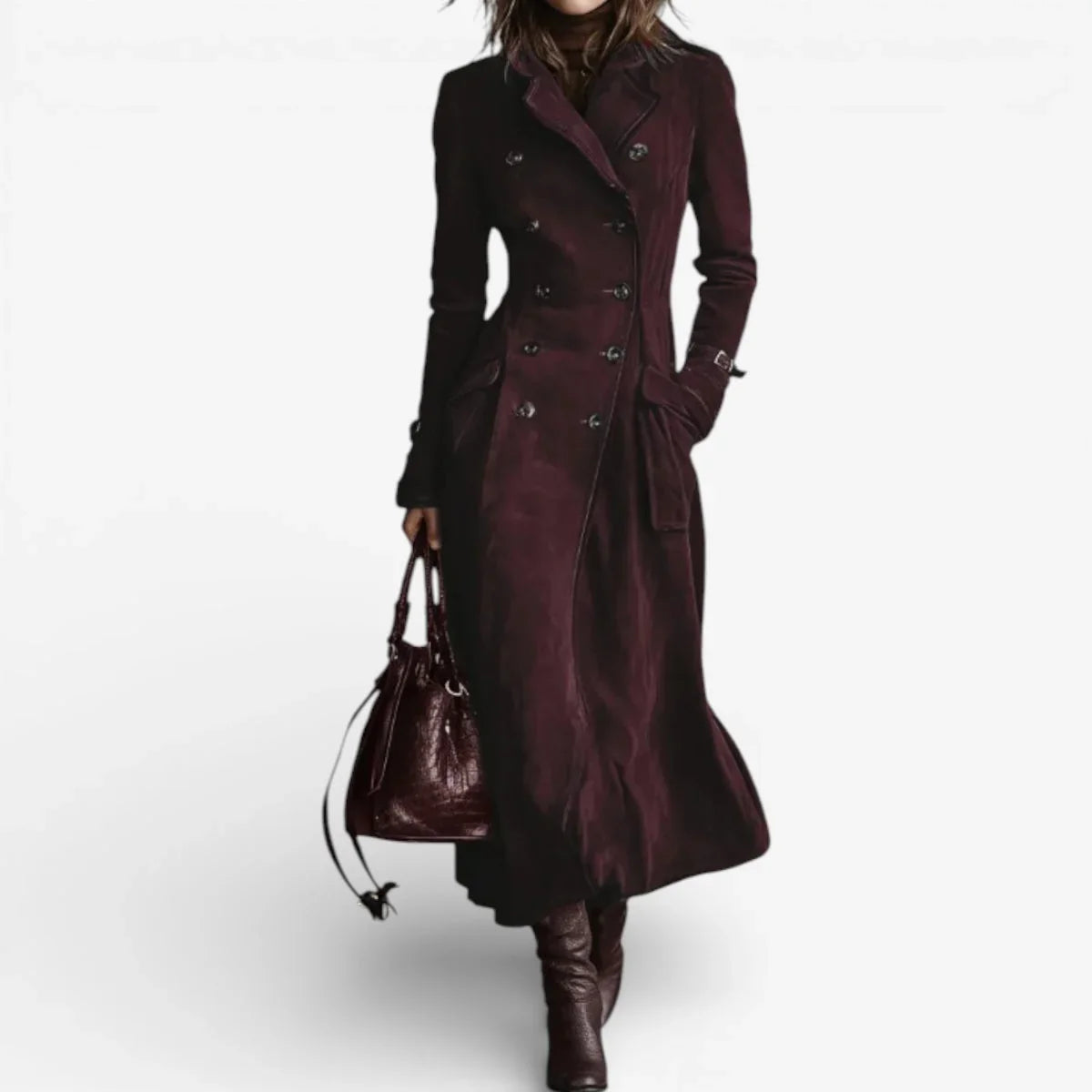 Trench Para Mujer De Ante | Doble Botonadura · SeemSeem