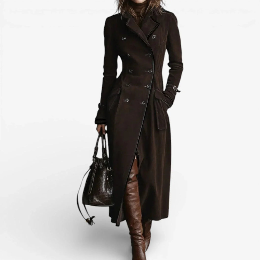 Trench Para Mujer De Ante | Doble Botonadura · SeemSeem