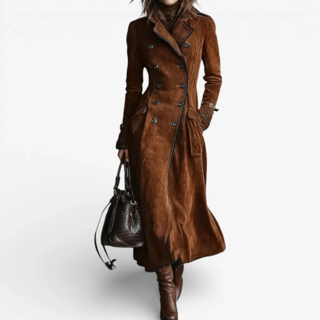 Trench Para Mujer De Ante | Doble Botonadura · SeemSeem