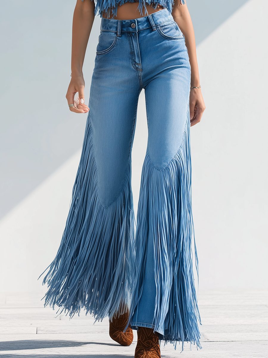 Vaqueros Acampanados Para Mujer | Flecos · SeemSeem
