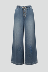 Wijde jeans voor dames | verstelbare taille