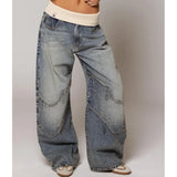 Jean large pour femme | Effet usé