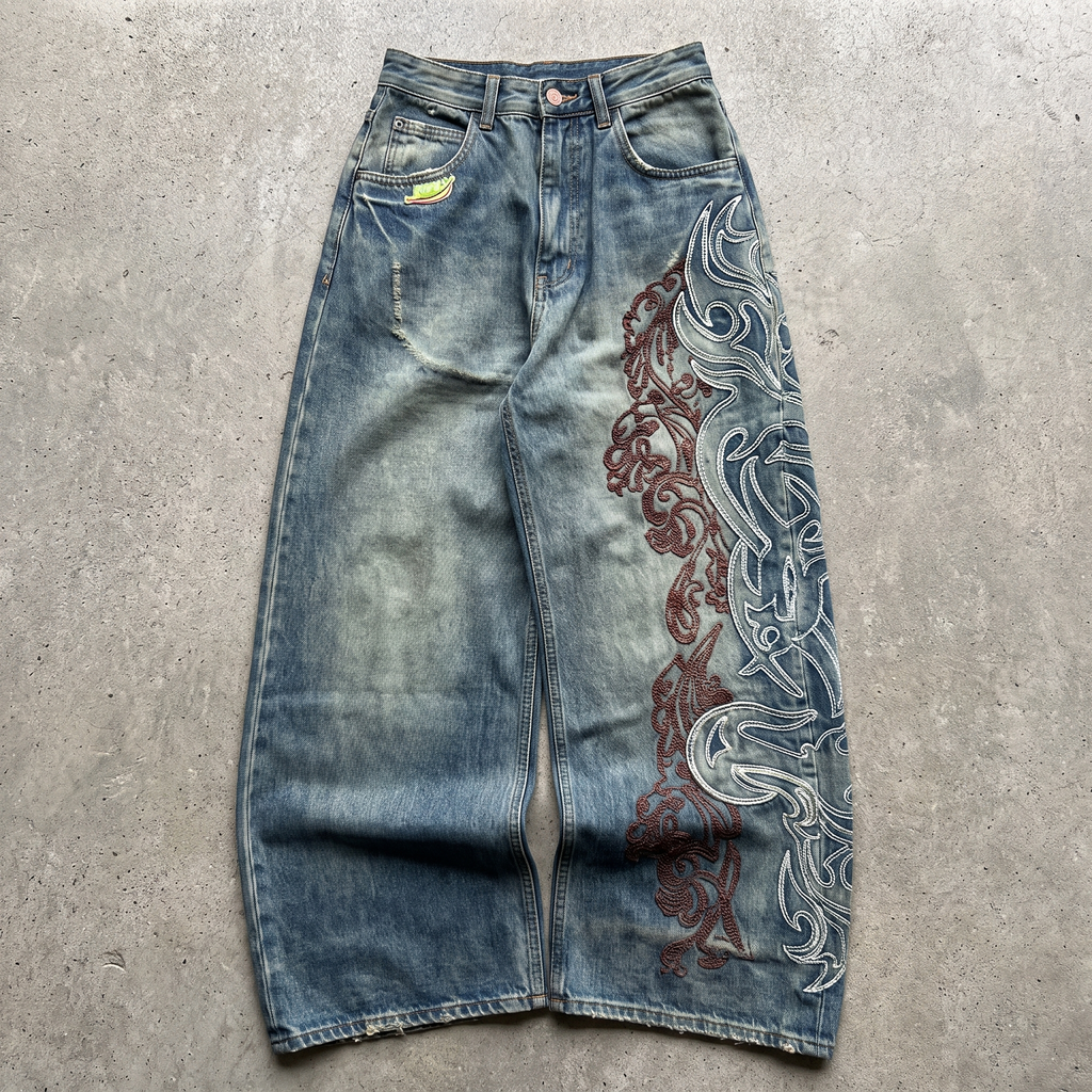 Vaqueros Anchos Para Mujer | Estampado Tribal · SeemSeem