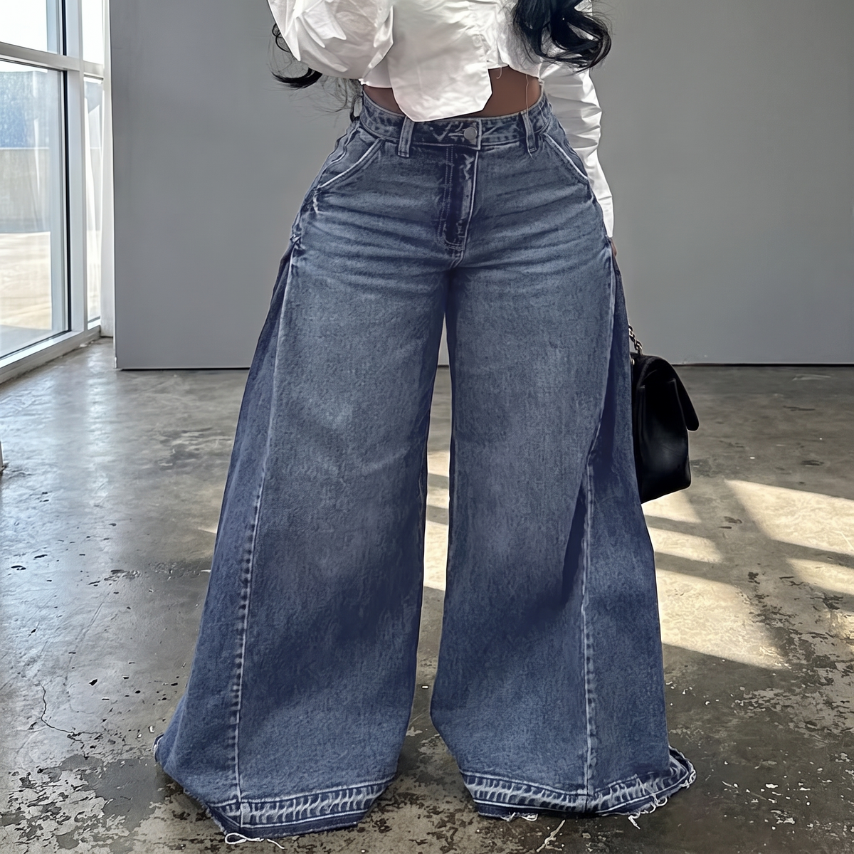 Vaqueros Anchos Para Mujer | Talle Alto · SeemSeem