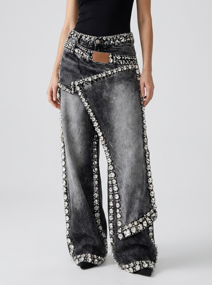 Vaqueros Balloon Para Mujer | Adornos Strass · SeemSeem