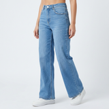 Damen-Jeans mit weitem Bein | Hoher Bund