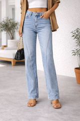 Gerade Jeans für Damen | Hohe Taille