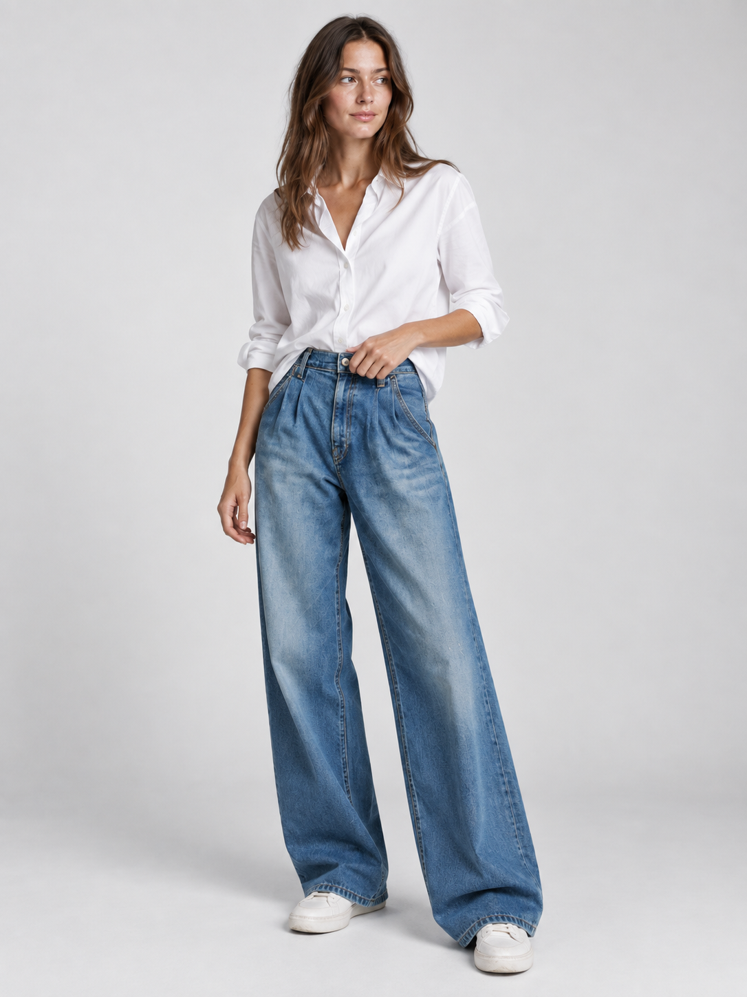 Vaqueros Wide Leg Para Mujer | Tiro Alto · SeemSeem