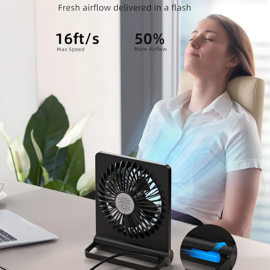 Ventilador De Mesa Portátil | Recargable Por USB · SeemSeem