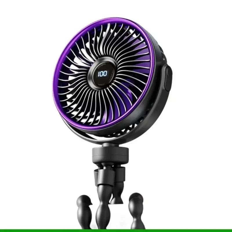 Ventilador Portátil Con Trípode | Pantalla Digital · SeemSeem