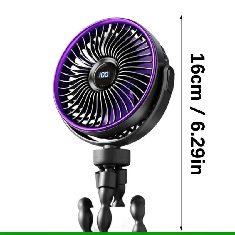 Ventilador Portátil Con Trípode | Pantalla Digital · SeemSeem