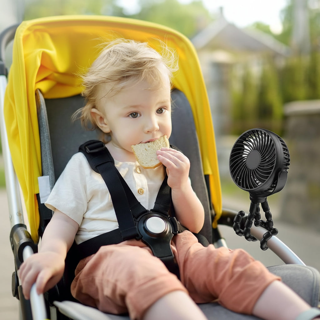 Ventilador Portátil Con Trípode | Recargable Por USB · SeemSeem