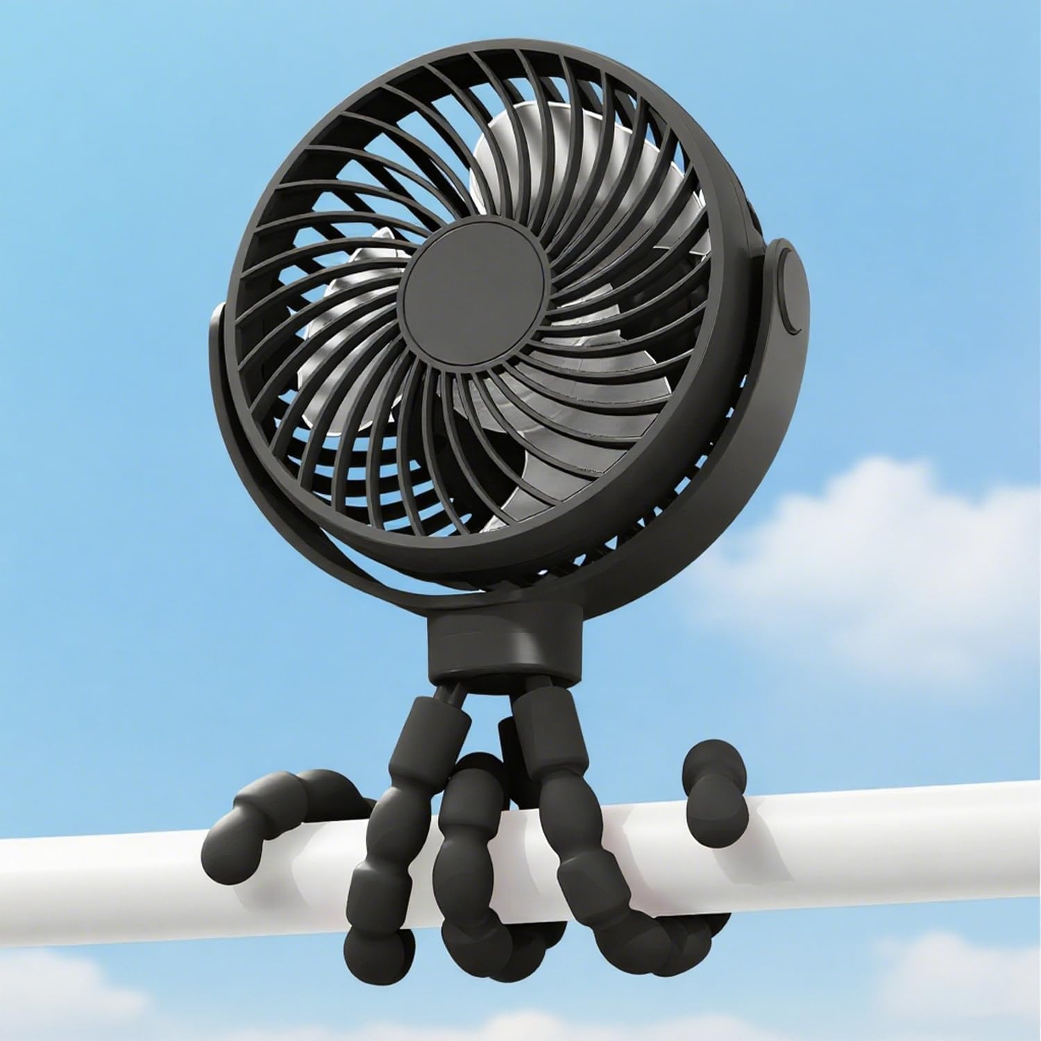 Ventilador Portátil Con Trípode | Recargable Por USB · SeemSeem