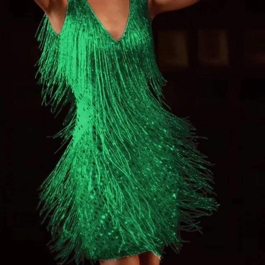 Vestido Con Lentejuelas Para Mujer | Flecos · SeemSeem