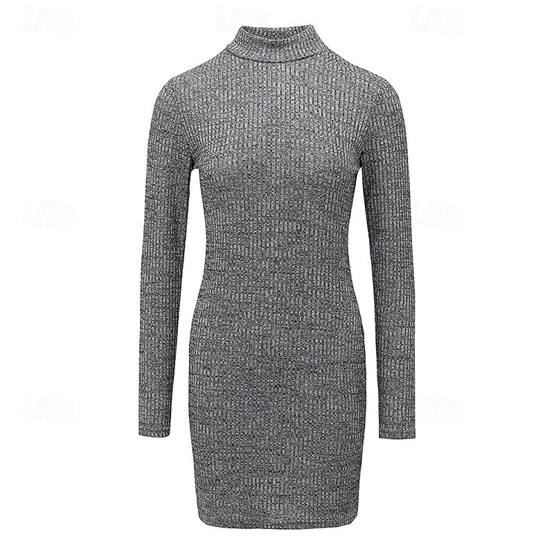Vestido De Punto Para Mujer | Cuello Alto · SeemSeem