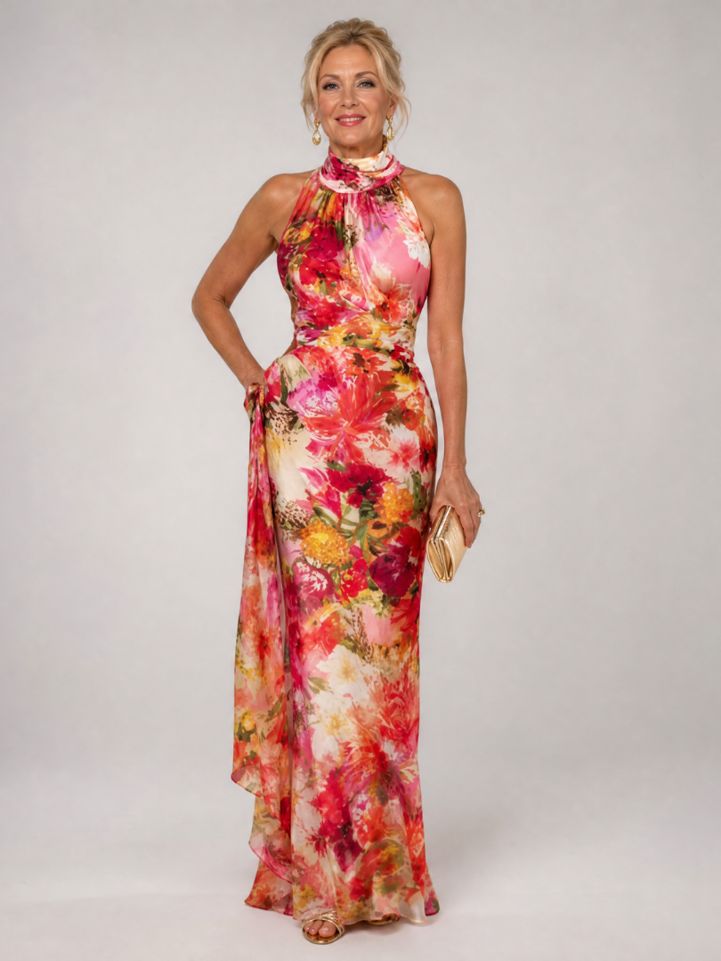 Vestido Halter Para Mujer | Estampado Floral · SeemSeem