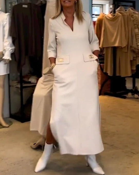 Vestido Largo Para Mujer | Cuello Pico · SeemSeem