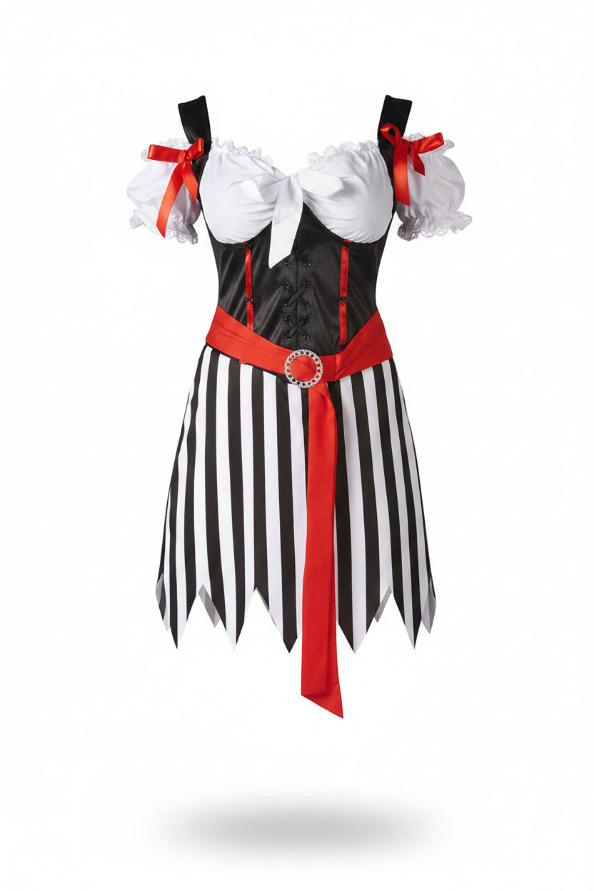 Vestido Pirata Para Mujer | Cinturón Rojo · SeemSeem