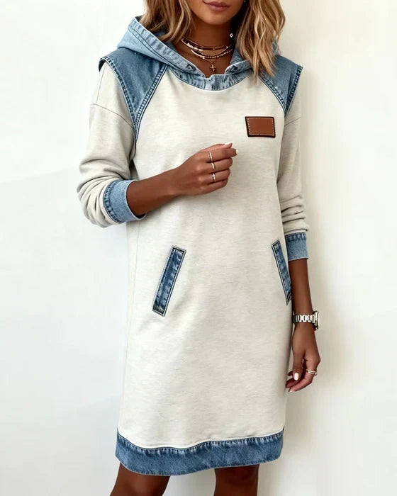 Vestido Sudadera Con Capucha Para Mujer | Detalle Denim · SeemSeem