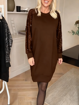 Robe sweat pour femme | Manches à sequins