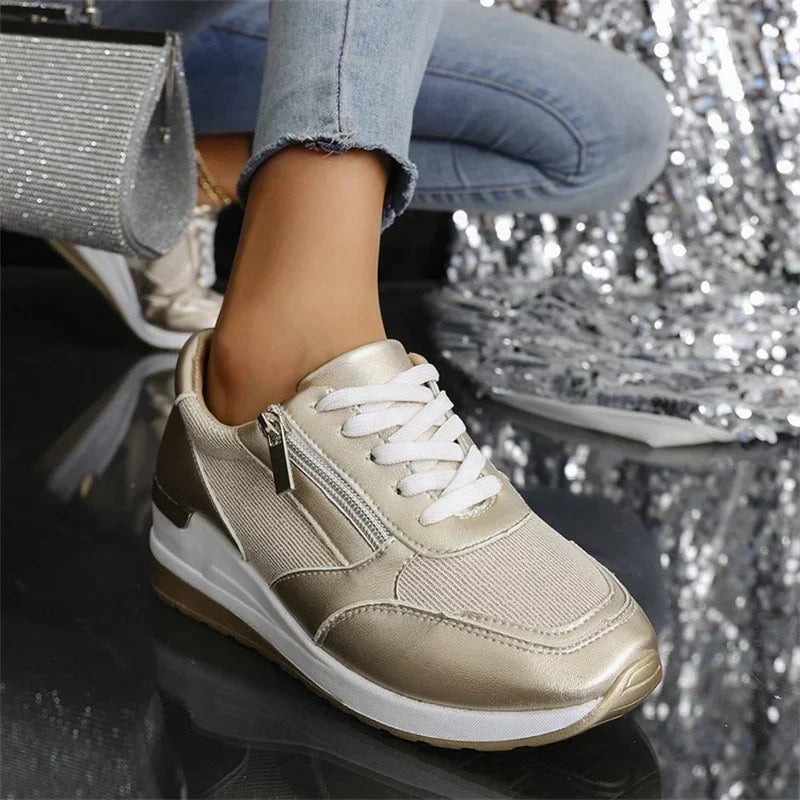 Zapatillas Con Cordones Para Mujer | Cremallera Lateral · SeemSeem
