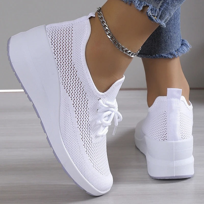 Zapatillas Con Cordones Para Mujer | Malla Transpirable · SeemSeem