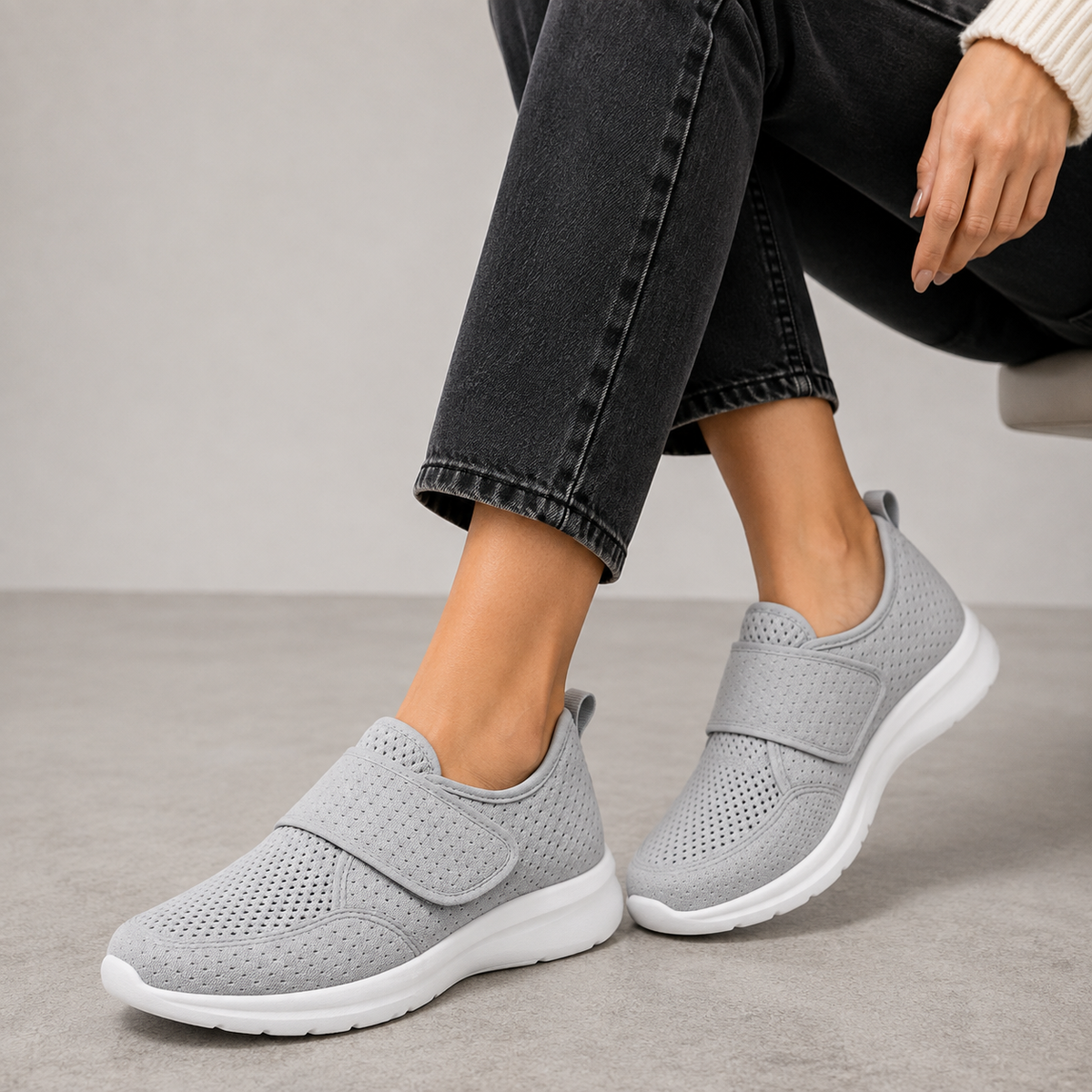 Zapatillas Slip-On Para Mujer | Cierre Velcro · SeemSeem