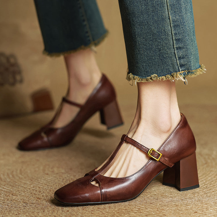Zapatos Mary Jane Para Mujer | Tira En T · SeemSeem