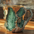 Mineralkristall-Effekt-Tasse mit integriertem, unregelmäßigem Griff für Kaffee und Tee – Tassen – SeemSeem
