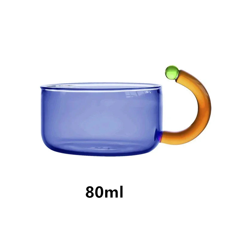 Bunte Glasteekanne mit zentralem Teeinfusor | Modernes Design-Teeservice - drinkware-SeemSeem