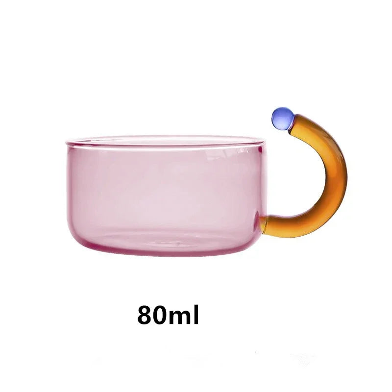 Bunte Glasteekanne mit zentralem Infuser | Modernes Design-Teeset – Trinkgeschirr – SeemSeem