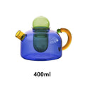 Bunte Glasteekanne mit zentralem Infusor | Modernes Design Teeservice - drinkware-SeemSeem