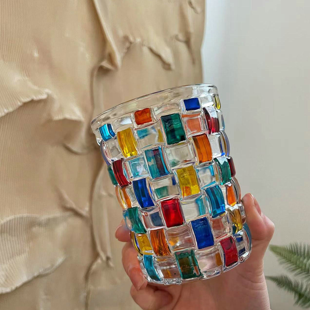 Dekorative Vase mit geometrischer Basis und künstlerische Glaswaren für den Tisch 27