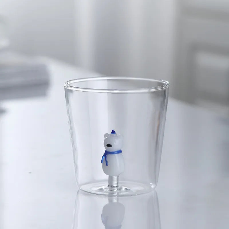 Vaso Decorativo Con Figura De Conejo | Cristalería Artesanal De Mesa-glasses-SeemSeem